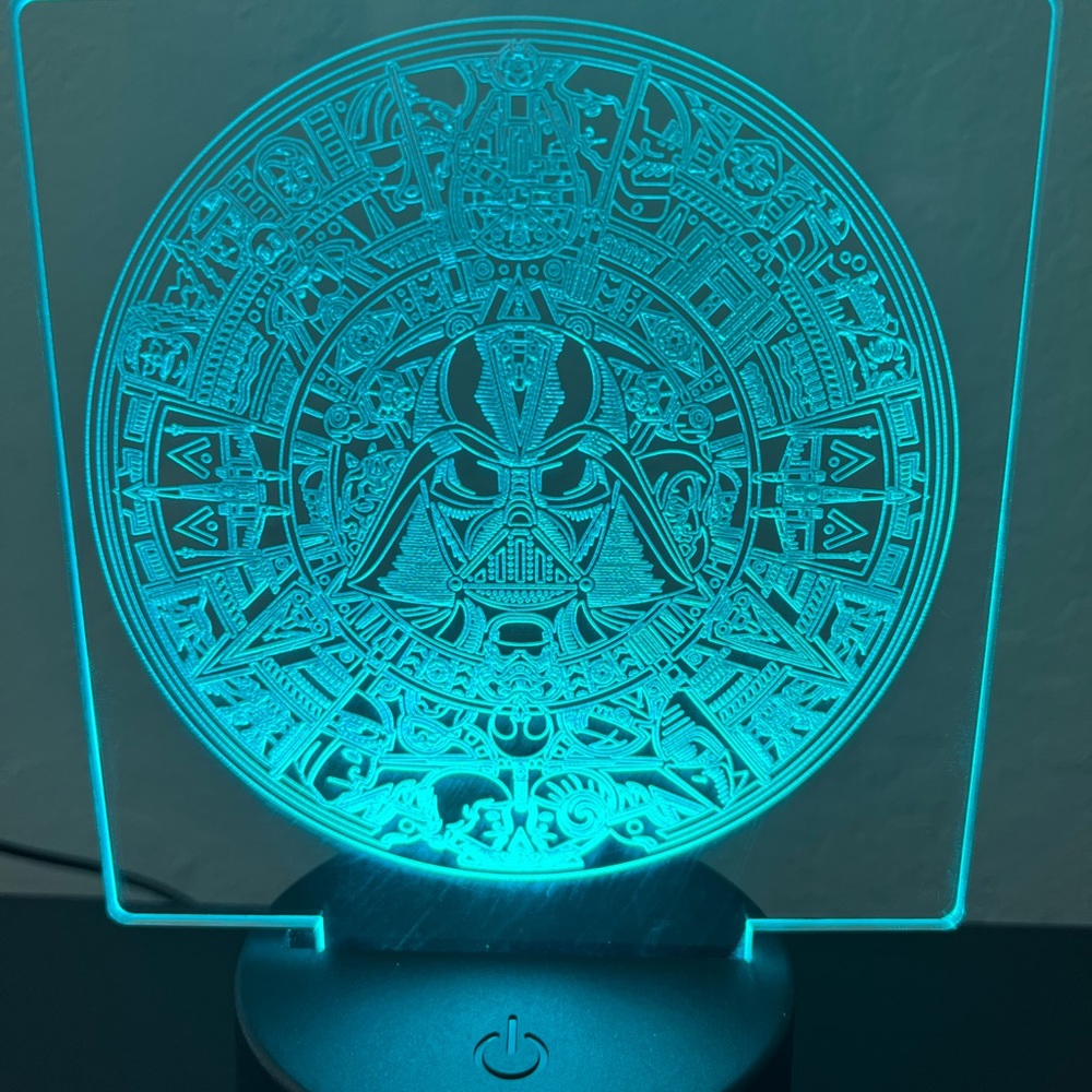 Star Wars Aztec Calendar Style LED Night Light Lamp Colors Changing
